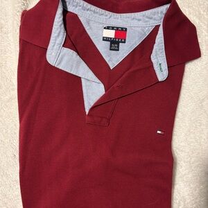 Tommy Hilfiger Burgundy Polo Shirt
